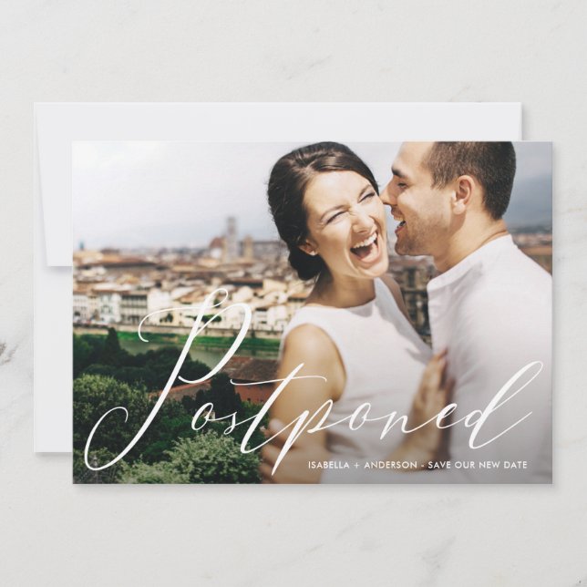 Reserve A Data Casamento bonito de Fotografia com Tipografia Post (Frente)