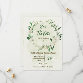 Reserve A Data casamento botânico com flores brancas de marfim