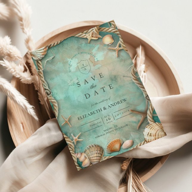 Reserve A Data Casamento Botânico de Conchas Marinhas Costeiras (Criador carregado)