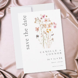 Reserve A Data Casamento Botânico de Flor Silvestre Prensada Boho