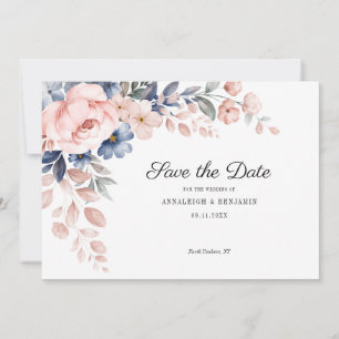 Reserve A Data Casamento Botânico De Script Floral Rosa