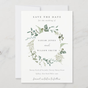 Reserve A Data Casamento Botânico Eucalyptus Watercolor