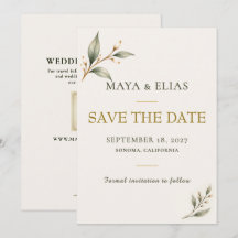 Casamento Botânico Minimalista Sálvia Champagne