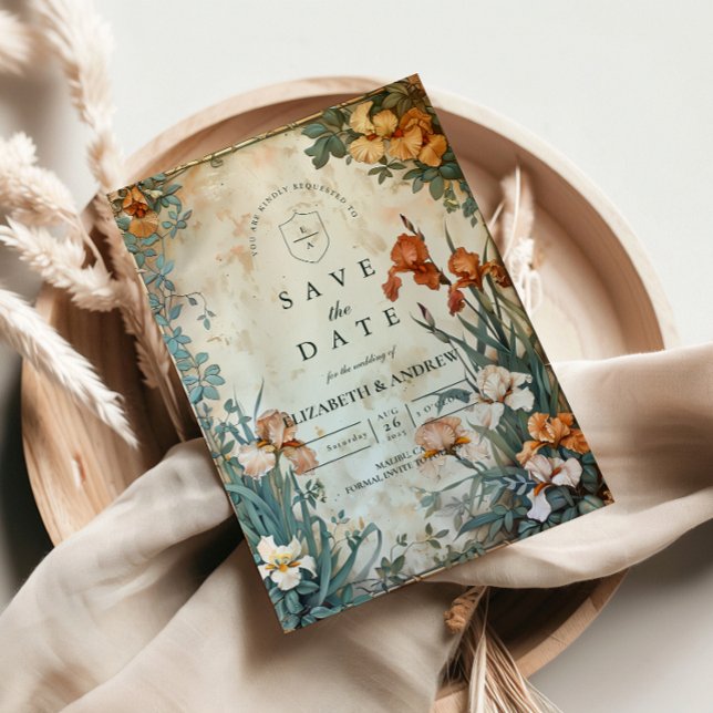 Reserve A Data Casamento Botânico Tropical Vintage (Criador carregado)