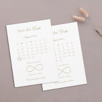 Casamento Branco do Calendário do Monograma Infini