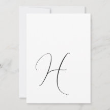 Casamento Branco e Negro Elegante do Monograma Mod