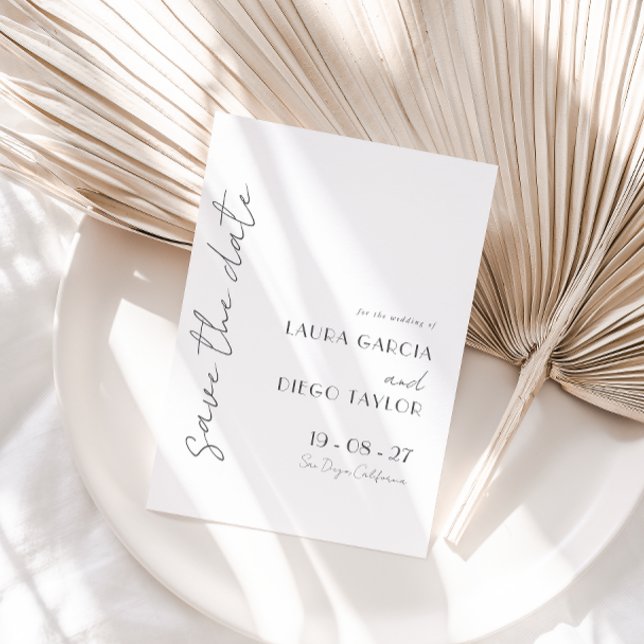 Reserve A Data Casamento Branco Simples (Criador carregado)