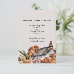 Reserve A Data Casamento Britânico com Telhado de Palha Save the 