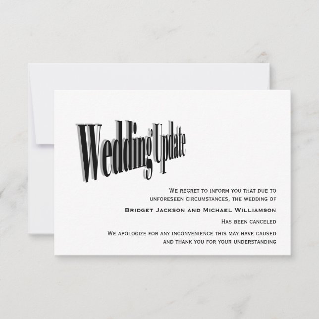 Reserve A Data Casamento Cancelado (Frente)