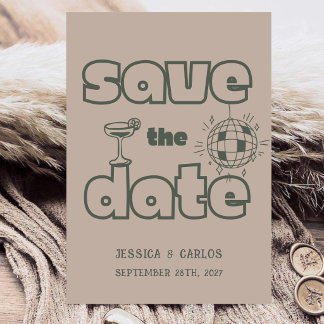Reserve A Data Casamento Caprichoso Foto Retro Rabisco Desenhado 