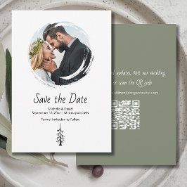 Reserve A Data Casamento Casual Rustic Pine Tree Sage Green