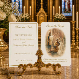 Reserve A Data Casamento Católico Elegante Salve a Data