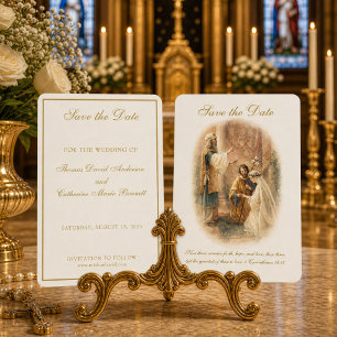 Reserve A Data Casamento Católico Elegante Salve a Data