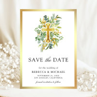 Casamento Católico Verde e Dourado