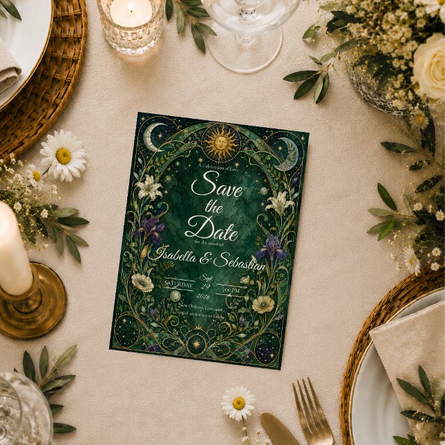 Reserve A Data Casamento Celestial Art Nouveau Encantado (Criador carregado)