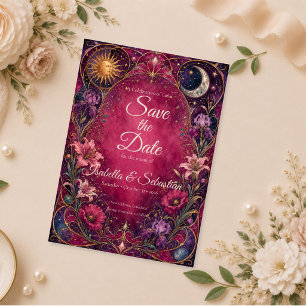 Reserve A Data Casamento Celestial Art Nouveau Romântico