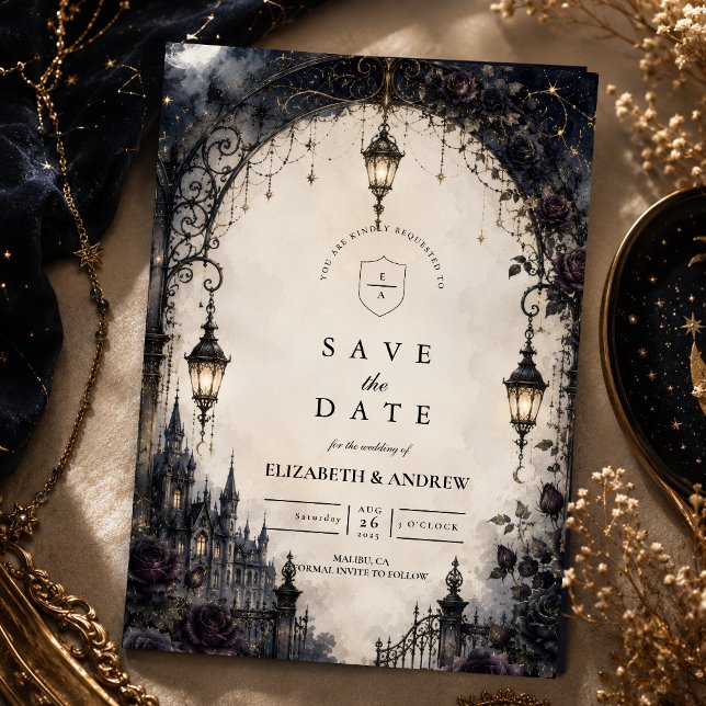 Reserve A Data Casamento Celestial Gótico Mal-humorado (Criador carregado)