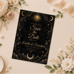 Reserve A Data Casamento Celestial Gótico Sol Lua