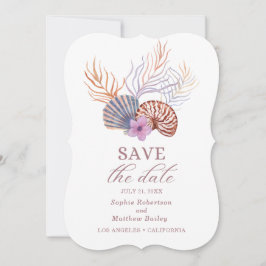Reserve A Data Casamento Chic Costeiro de Beach Seashells