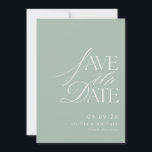 Reserve A Data Casamento Chic Verde Sage Elegante Simples<br><div class="desc">Simples Casamento de Chic Moderno Elegante Salve a Data em Sage Green.</div>