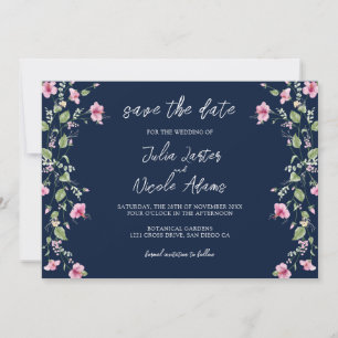 Reserve A Data Casamento Chuva de Pétalas de Hibisco Rosa Azul Na