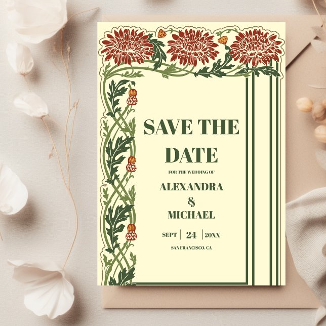 Reserve A Data Casamento Clássico Art Nouveau (Criador carregado)