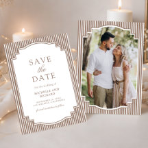 Casamento Clássico com Listras Marrons de Foto