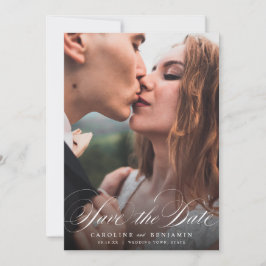 Reserve A Data Casamento clássico de fotos de caligrafia salvar d