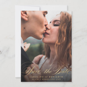 Reserve A Data Casamento clássico de fotos de caligrafia salvar d