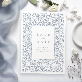 Reserve A Data Casamento Clássico de Frame de Ornamentado da Dust