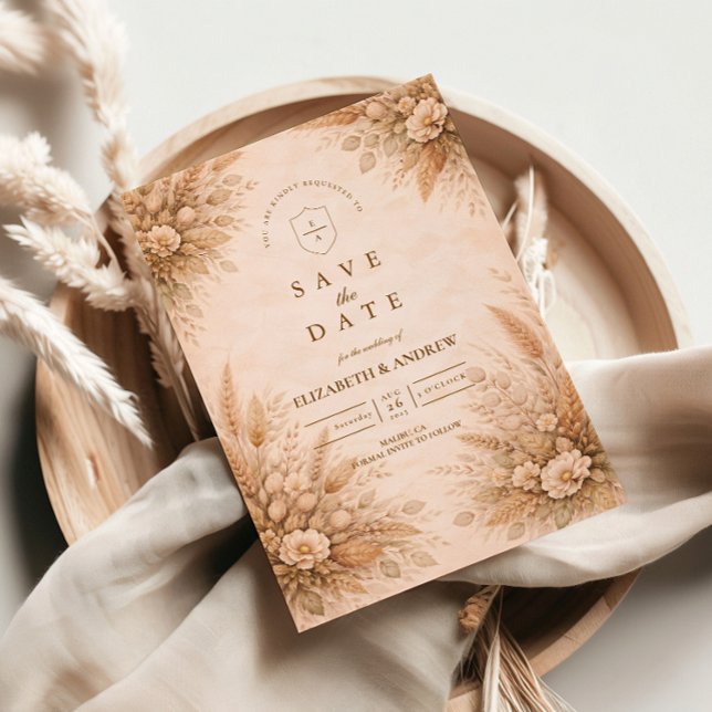 Reserve A Data Casamento Clássico de Jardim de Outono (Criador carregado)