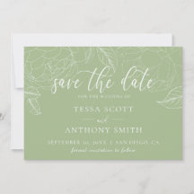 Casamento Clássico Elegante em Verde Sage com Letr