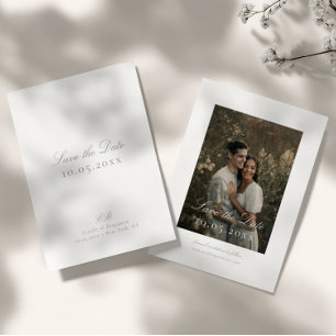 Reserve A Data Casamento Clássico Elegante Minimalista DIY
