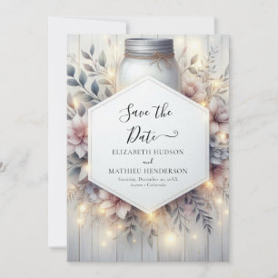 Reserve A Data Casamento Clássico Imprimível Mason Jar