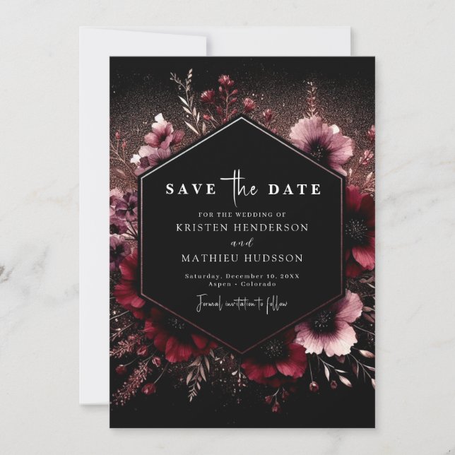 Reserve A Data Casamento Clássico Terthy Burgundy (Frente)