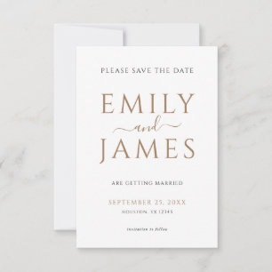 Reserve A Data Casamento Código QR de Texto Preto Dourado Minimal
