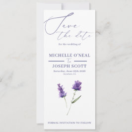 Reserve A Data Casamento com Aquarela Elegante Lavender Bliss