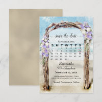 Casamento com Árvore de Praia Floral Lavanda e Cal