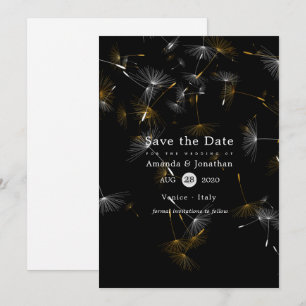 Reserve A Data Casamento com Confetes de Dente-de-Leão