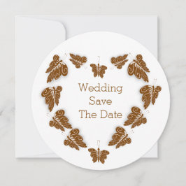 Reserve A Data Casamento com Design de Borboletas Coloridas de Ch