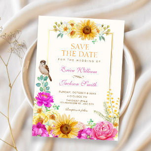 Reserve A Data Casamento com estética floral