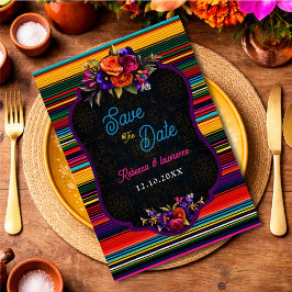 Reserve A Data Casamento com flores mexicanas elegantes