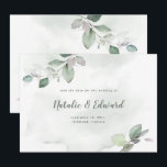 Reserve A Data Casamento com folhagem aquarela e dourado metálico<br><div class="desc">Convite de casamento com efeito de folhagem aquarela etérea e dourado metálico para salvar a data. Com belos detalhes em aquarela. Este convite de casamento moderno certamente definirá o estilo para o seu grande dia.</div>