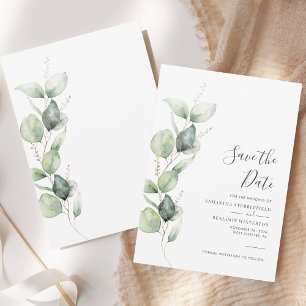 Reserve A Data Casamento com Foliage de Eucalyptus Greenery