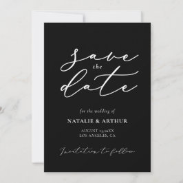 Reserve A Data Casamento com Fonte Minimalista Moderna