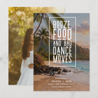Reserve A Data Casamento com Foto de Destino Engraçado no Havaí