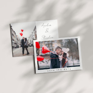 Reserve A Data Casamento com Foto de Duas Escritas Elegantes à Mã