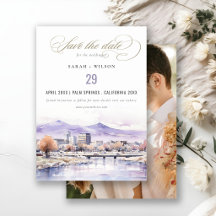 Casamento com Foto de Paisagem em Aquarela de Bois