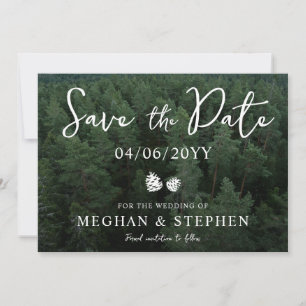 Reserve A Data Casamento com Foto de Pine Tree Woods Forest