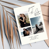 Casamento com Foto de Script Manuscrito Moderno Tr